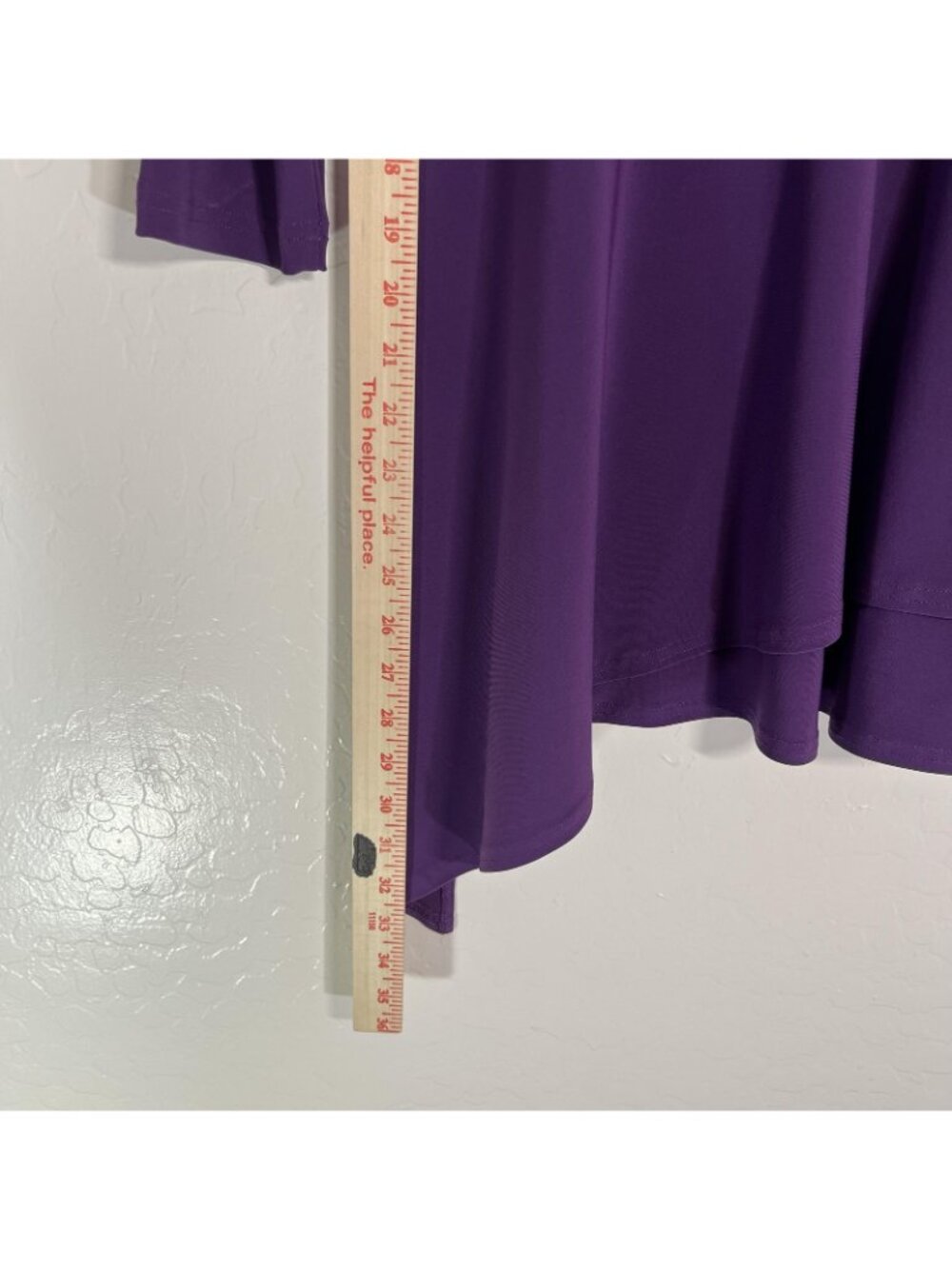 Sympli Blouse Womens 10 Purple Scoop Neck 3/4 Sleeve Asymmetrical Tunic Top - Picture 7 of 7
